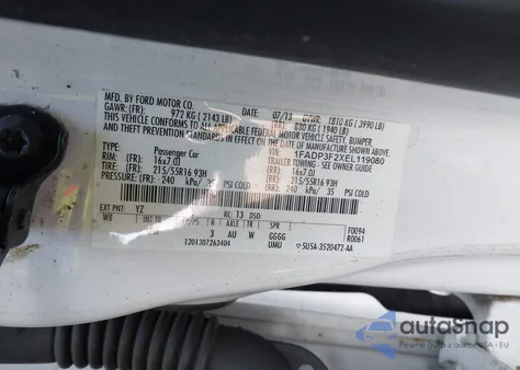 2014 Ford Focus Se из США, поврежденный, VIN 1FADP3F2XEL119080